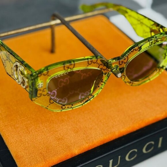 Gucci Accessories - NWT Gucci GG1421S-007 Green 51mm Sunglasses